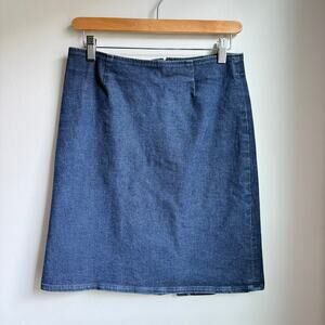 GAP Stretch Denim Skirt Blue Classic Straight Pencil Size 8 Y2K